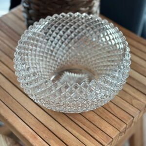 1920s westmorland english hobnail cupped nappy depression glass bowl